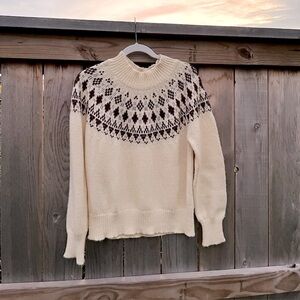NEW Melrose and Market Cozy Fair Isle Sweater, Size Medium